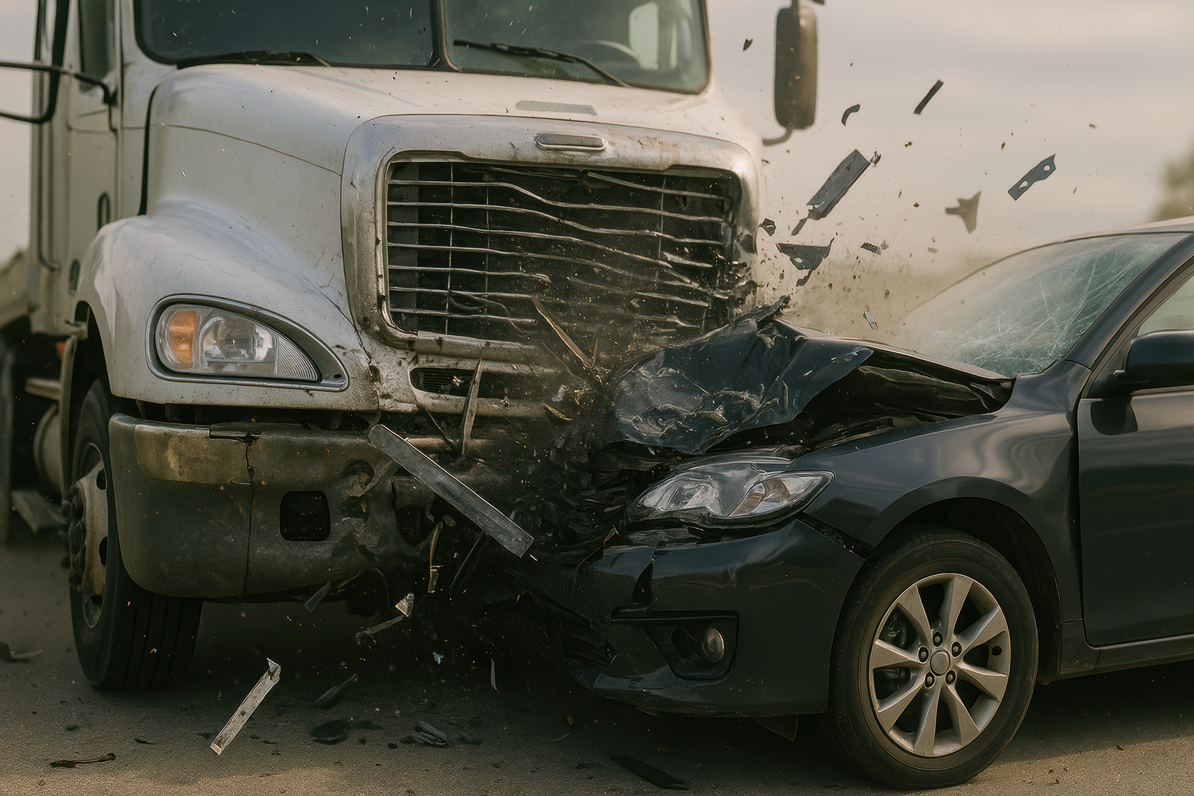 Serious truck accident collision